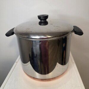 Revere Ware Copper Bottom 4.5 Quart Stock Pot With Lid